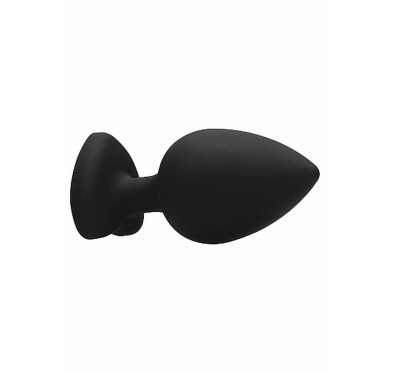 Diamond Heart Butt Plug - Extra Large - Black